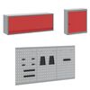 vidaXL Munkaszekr&eacute;ny K&eacute;szlet 8 pcs Piros Porsz&oacute;rt Ac&eacute;l &eacute;s M&eacute;rn&ouml;ki Fa