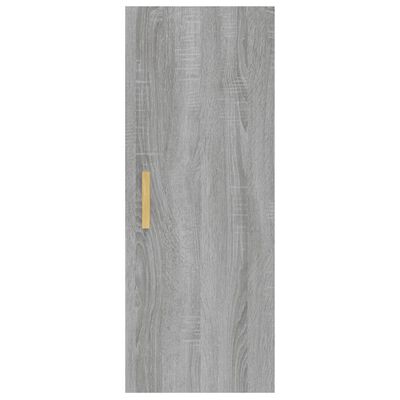 vidaXL szürke sonoma színű szerelt fa faliszekrény 34,5 x 34 x 90 cm