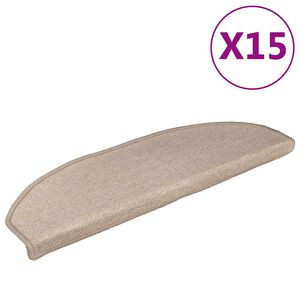 vidaXL L&eacute;pcsőszőnyegek 15 db 56 x 17 x 3 cm Non-Slip T&oacute;psz&iacute;nű
