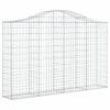 vidaXL 2 db íves horganyzott vas gabion kosár 200x30x120/140 cm