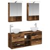 vidaXL F&uuml;rdőszobai Szekr&eacute;ny Szett 5 pcs Antik Fa 50 x 14,5 x 70 cm