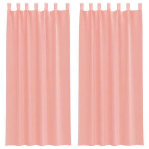 vidaXL 2 db r&oacute;zsasz&iacute;nű voile f&uuml;gg&ouml;ny&ouml;k r&uacute;d zsebekkel