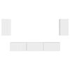 vidaXL TV szekr&eacute;ny garnit&uacute;ra 5 pcs Magas F&eacute;nyű Feh&eacute;r Faanyag