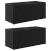 vidaXL 2 db fekete polyrattan kerti &uuml;ltetől&aacute;da 2 cser&eacute;ppel 72x30x32 cm