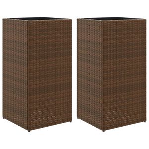 vidaXL 2 db barna polyrattan kerti &uuml;ltetől&aacute;da 40x40x80 cm
