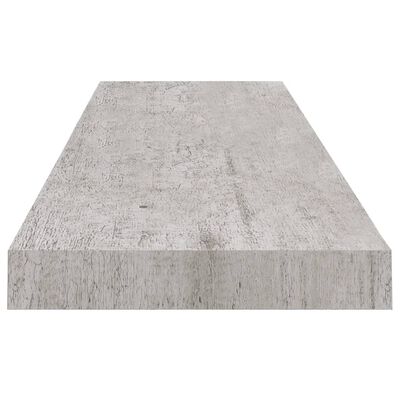 vidaXL 2 db betonszürke MDF lebegő fali polc 90 x 23,5 x 3,8 cm