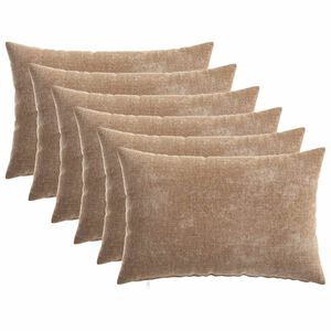 vidaXL P&aacute;rna huzat 6 db HEERLEN Barna 30 x 50 cm Chenille Sz&ouml;vet