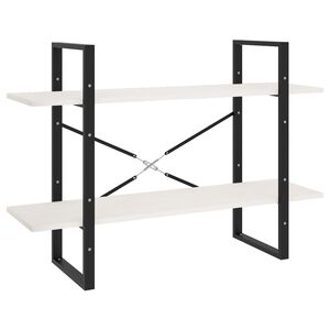 vidaXL kétszintes fehér tömör fenyőfa könyvszekrény 100 x 30 x 70 cm