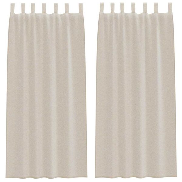 vidaXL Voile Függöny 2 pcs Homokszín 260 x 140 cm Poliészter