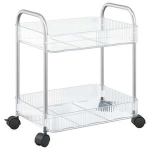 vidaXL t&aacute;rol&oacute;kocsi 2 szintes &aacute;tl&aacute;tsz&oacute; 37x28x43,5 cm akril