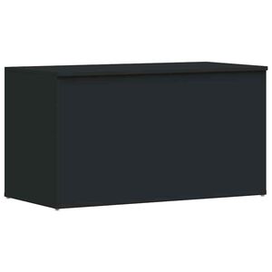 vidaXL fekete szerelt fa t&aacute;rol&oacute;l&aacute;da 84 x 42 x 46 cm