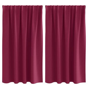 vidaXL Fekete F&uuml;gg&ouml;ny Gyűrűkkel 2 pcs Bord&oacute; 140 x 140 cm Poli&eacute;szter