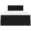 vidaXL Ottomán ágykeret matraccal fekete 120x200cm bársony