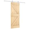 vidaXL Cs&uacute;sz&oacute; ajt&oacute; Term&eacute;szetes &eacute;s Feh&eacute;r 80 x 210 cm T&ouml;m&ouml;r Fenyőfa