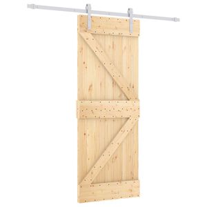 vidaXL Cs&uacute;sz&oacute; ajt&oacute; Term&eacute;szetes &eacute;s Feh&eacute;r 80 x 210 cm T&ouml;m&ouml;r Fenyőfa