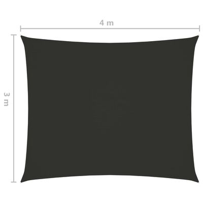 vidaXL antracitszürke téglalap alakú oxford-szövet napvitorla 3 x 4 m
