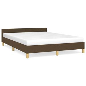 vidaXL s&ouml;t&eacute;tbarna sz&ouml;vet &aacute;gykeret matrac n&eacute;lk&uuml;l 140 x 190 cm