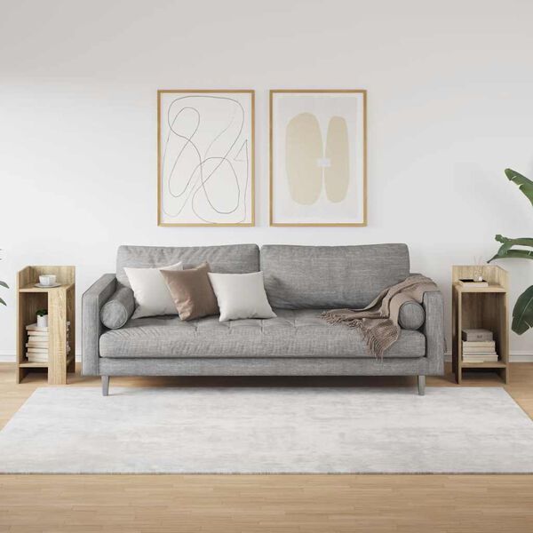 vidaXL 2 db sonoma tölgy kisasztal polccal 25,5 x 27 x 60 cm