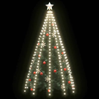 vidaXL karácsonyfa-fényháló 300 hideg fehér LED-del 300 cm