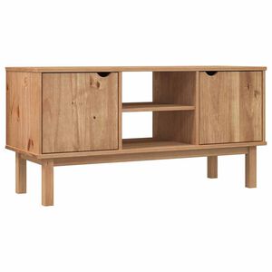 vidaXL OTTA t&ouml;m&ouml;r fenyőfa TV-szekr&eacute;ny 113,5 x 43 x 57 cm