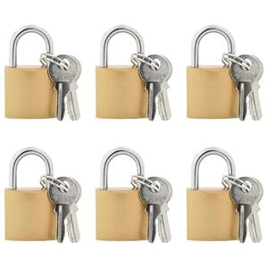 vidaXL U lakat kulcsokkal 6 pcs Bronz Vas