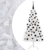 vidaXL Műkar&aacute;csonyfa g&ouml;mbbel 210 cm 300 LED Meleg feh&eacute;r PVC &eacute;s f&eacute;m