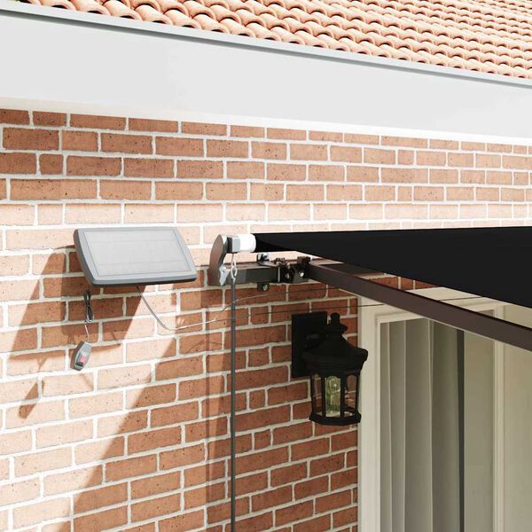 vidaXL Beh&uacute;zhat&oacute; napellenző Fekete 400 &times; 350 cm sz&ouml;vet