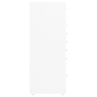 vidaXL fehér fém mobil iratszekrény 28 x 41 x 109 cm