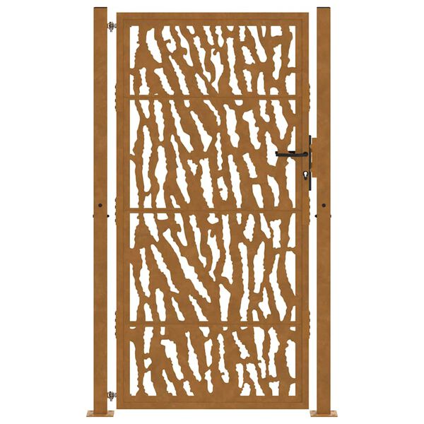 vidaXL kerti kapu 100x200 cm időj&aacute;r&aacute;s&aacute;ll&oacute; ac&eacute;l cs&iacute;kmint&aacute;s kivitelben