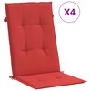 vidaXL 4 db piros sz&ouml;vet kerti magas h&aacute;tt&aacute;ml&aacute;j&uacute; sz&eacute;kp&aacute;rna 120x50x3 cm