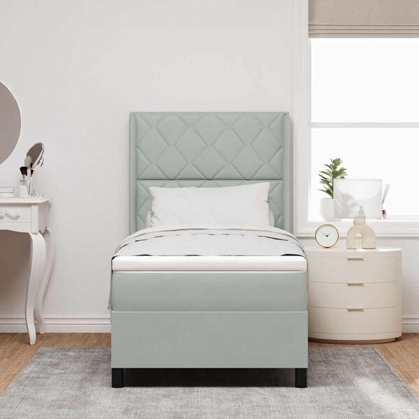 vidaXL Boxrug&oacute;s &aacute;gy matracmal leddel Vil&aacute;gossz&uuml;rke 90 x 190 cm B&aacute;rsony