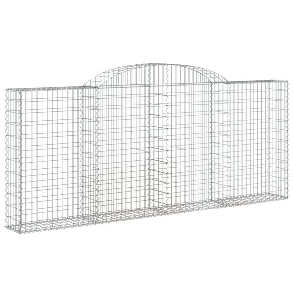 vidaXL 11 db &iacute;ves horganyzott vas gabion kos&aacute;r 300x30x120/140 cm