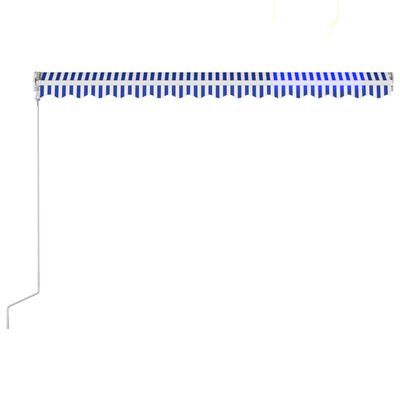 vidaXL kék és fehér automata napellenző 400 x 300 cm