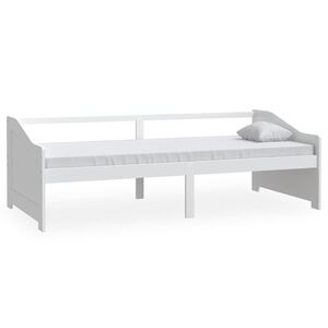 vidaXL feh&eacute;r 3 szem&eacute;lyes t&ouml;m&ouml;r fenyőfa kanap&eacute;&aacute;gy 90 x 200 cm
