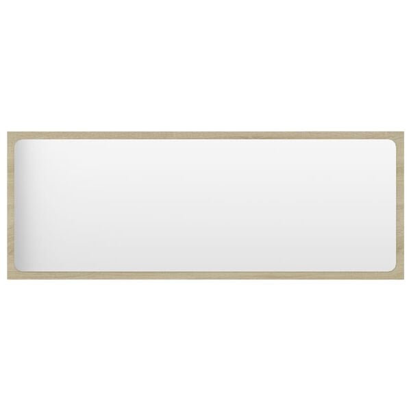 804633 vidaXL Bathroom Mirror Sonoma Oak 100x1,5x37 cm Chipboard