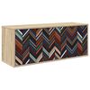 vidaXL Fals&iacute;that&oacute; TV Szekr&eacute;ny OMMEN 102 x 33 x 40 cm Sonoma T&ouml;lgy