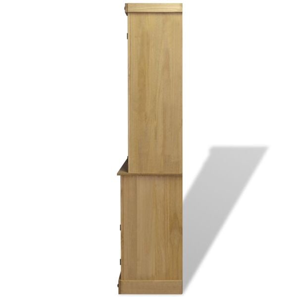 vidaXL Corona-st&iacute;lus&uacute; mexik&oacute;i fenyő vitrines t&aacute;lal&oacute;szekr&eacute;ny