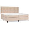 vidaXL cappuccino sz&iacute;nű műbőr rug&oacute;s &aacute;gy matraccal 200 x 200 cm