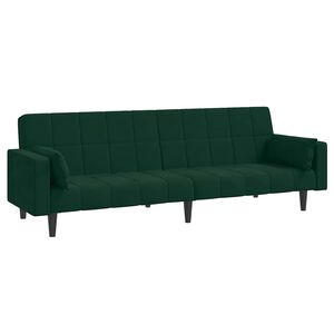 vidaXL k&eacute;tszem&eacute;lyes s&ouml;t&eacute;tz&ouml;ld b&aacute;rsony kanap&eacute;&aacute;gy k&eacute;t p&aacute;rn&aacute;val
