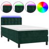 vidaXL s&ouml;t&eacute;tz&ouml;ld b&aacute;rsony rug&oacute;s &eacute;s LED-es &aacute;gy matraccal 90x190 cm