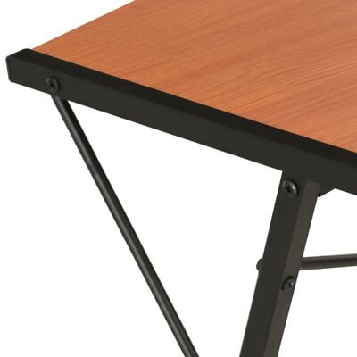 vidaXL fekete és barna íróasztal polccal 116 x 50 x 93 cm