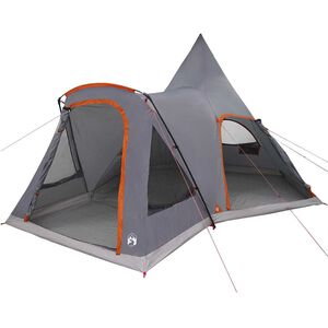 vidaXL Teepee s&aacute;tor 5 fő sz&aacute;m&aacute;ra Sz&uuml;rke &eacute;s narancs 545 x 450 x 295 cm