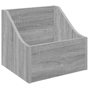 vidaXL LP lemez doboz Sz&uuml;rke Sonoma 37 x 33 x 32 cm Szerelt Fa