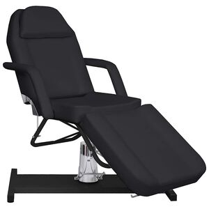 vidaXL fekete massz&aacute;zsasztal 180 x 62 x (87-112) cm