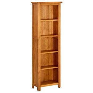 vidaXL 5 szintes t&ouml;m&ouml;r t&ouml;lgyfa k&ouml;nyvespolc 45 x 22 x 140 cm