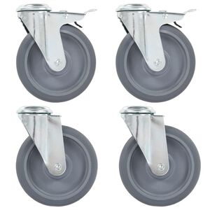 vidaXL 4 db h&aacute;tfuratos &ouml;nbe&aacute;ll&oacute; g&ouml;rgő 125 mm