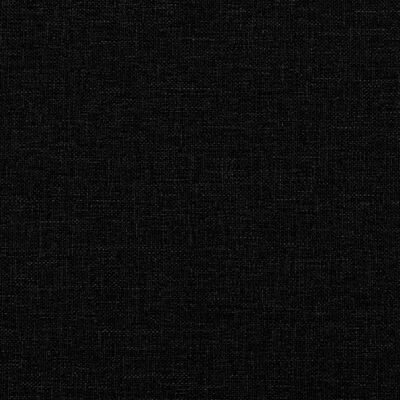 vidaXL fekete szövetpad háttámlával 120 x 62 x 75,5 cm