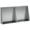 vidaXL T&aacute;mfal 2 db 40 x 12 x 30 cm Horganyzott Ac&eacute;l Ez&uuml;st