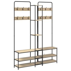 vidaXL Kab&aacute;t&aacute;llv&aacute;ny cipőpaddal Sonoma T&ouml;lgy 143 x 30 x 199,5 cm