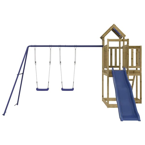 vidaXL impregn&aacute;lt fenyőfa k&uuml;lt&eacute;ri j&aacute;tsz&oacute;szett